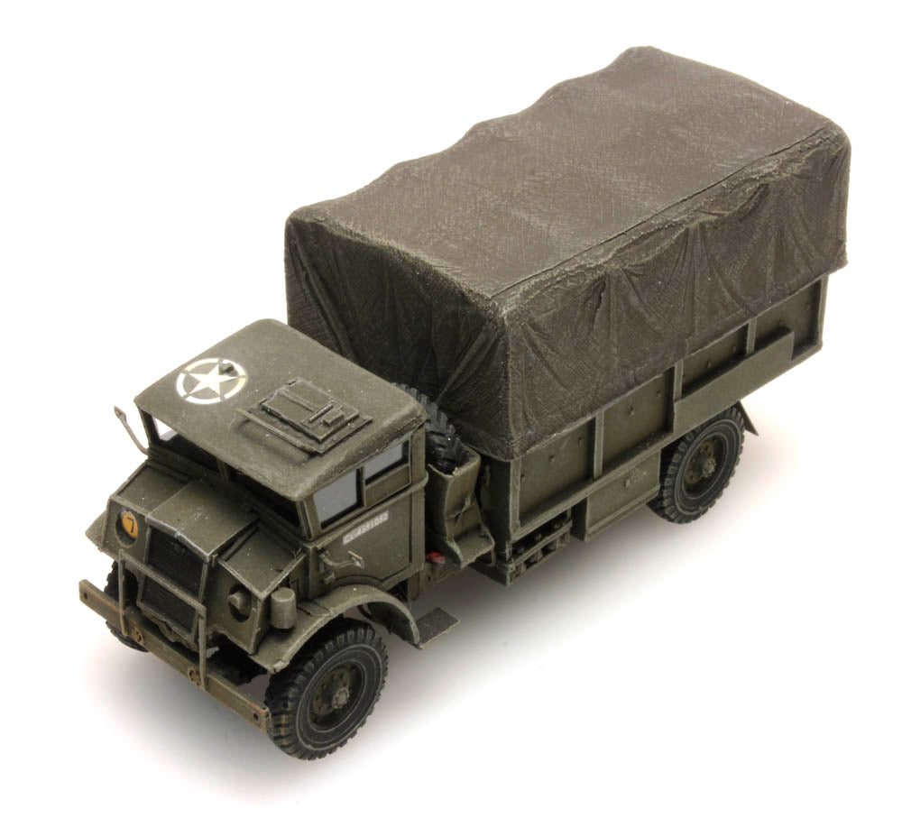 Artitec UK Chevrolet CMP 3-ton GS cargo truck in olive drab with canvas cover, 1:87 HO scale, item 387.200