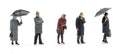 Artitec Passengers in the Rain 5 Figures 5870003 HO Scale