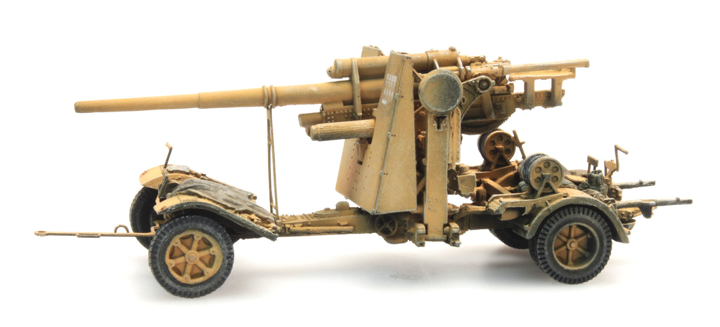 Artitec German 88 mm Flak 18 Afrika Korps Yellow 6870070 1:87 HO Scale Model