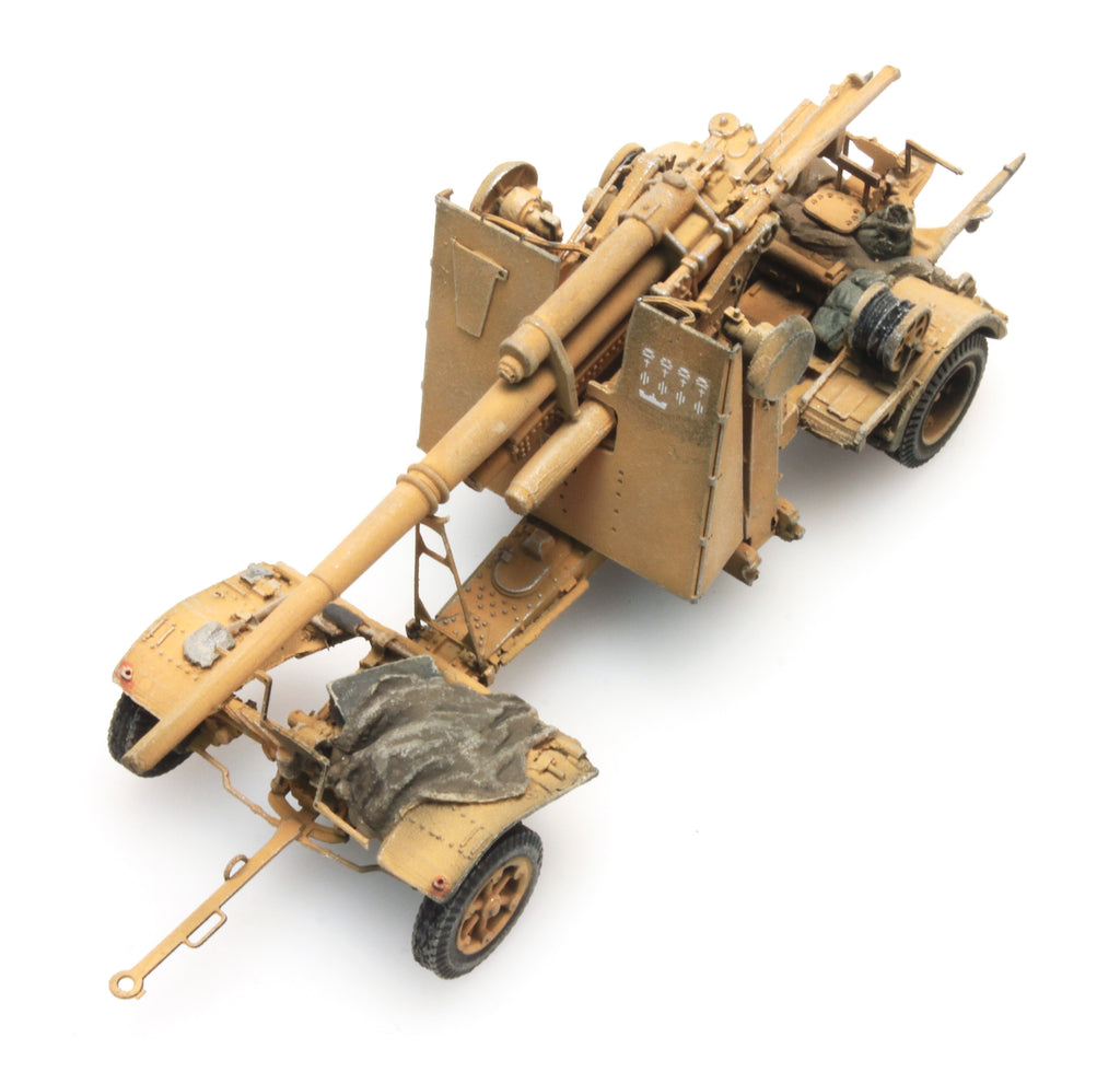 Artitec German 88 mm Flak 18 Afrika Korps Yellow 6870070 1:87 HO Scale Model