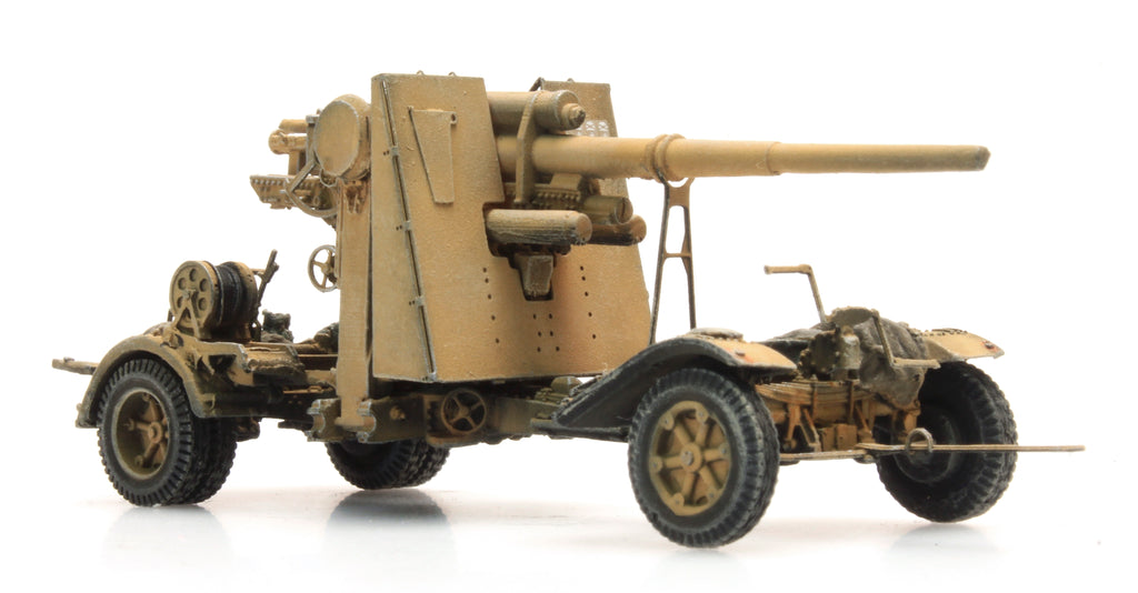 Artitec German 88 mm Flak 18 Afrika Korps Yellow 6870070 1:87 HO Scale Model