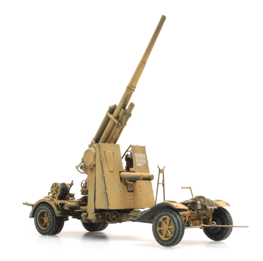 Artitec German 88 mm Flak 18 Afrika Korps Yellow 6870070 1:87 HO Scale Model