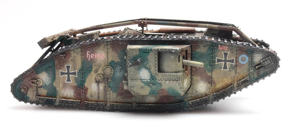 Artitec German WWI Mark IV Male Beute Abt. 14 Heinz 1:87 HO Scale Model