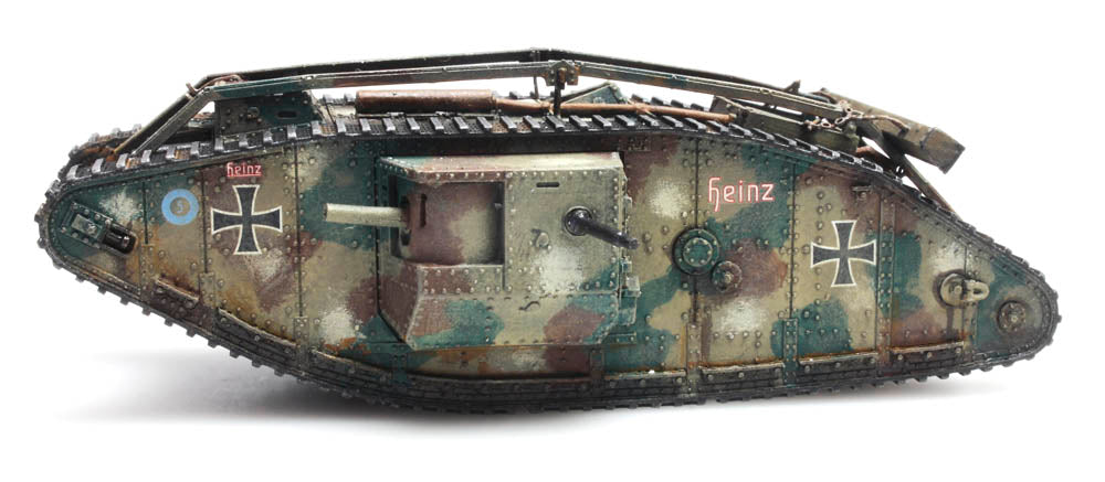Artitec German WWI Mark IV Male Beute Abt. 14 Heinz 1:87 HO Scale Model