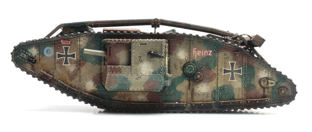 Artitec German WWI Mark IV Male Beute Abt. 14 Heinz 1:87 HO Scale Model