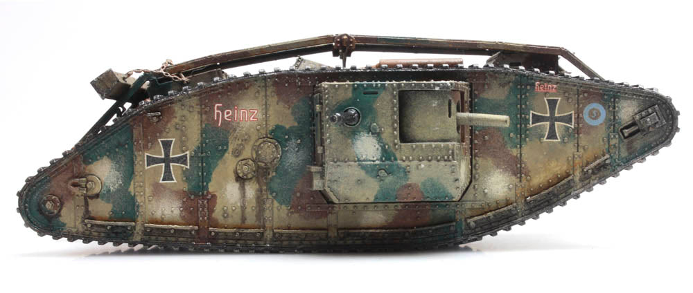 Artitec German WWI Mark IV Male Beute Abt. 14 Heinz 1:87 HO Scale Model