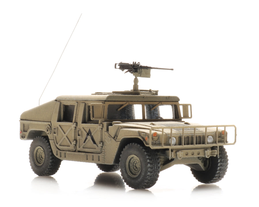 Artitec 6870538 US Humvee Desert Armored .50 MG 1:87 HO Scale Model