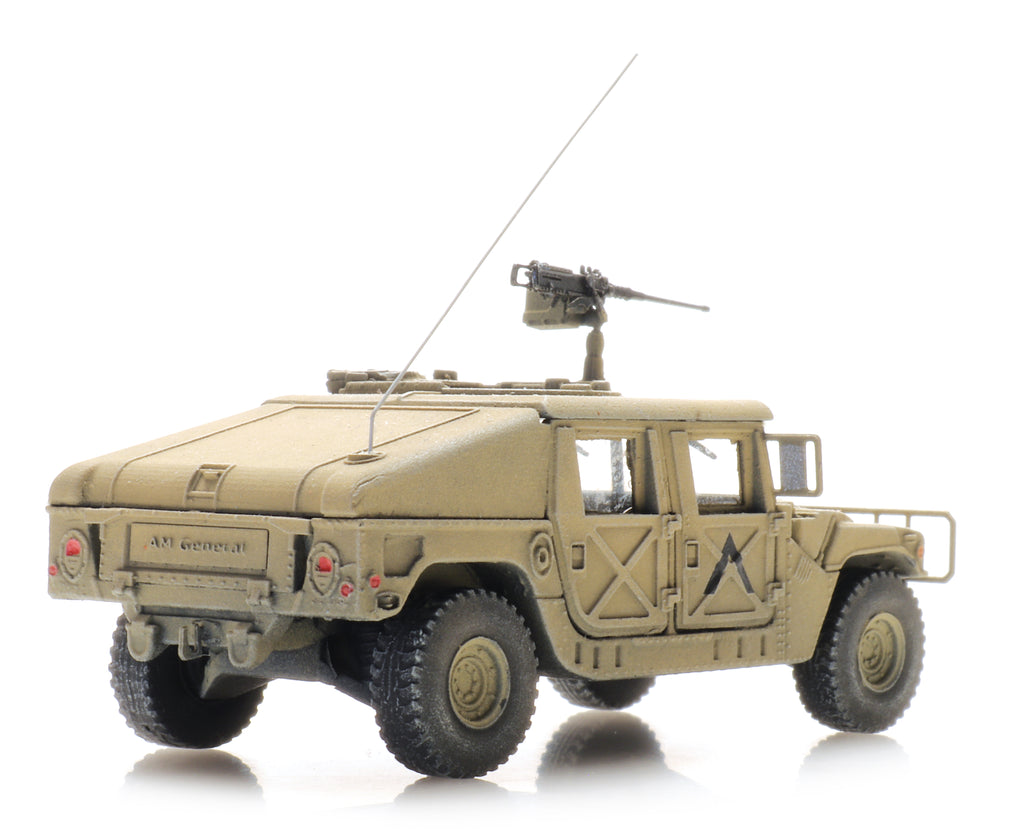 Artitec 6870538 US Humvee Desert Armored .50 MG 1:87 HO Scale Model