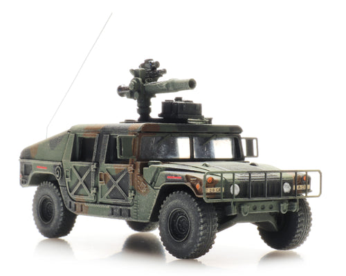 Artitec 6870544 US Humvee Camo Armored TOW 1:87 HO Scale Model