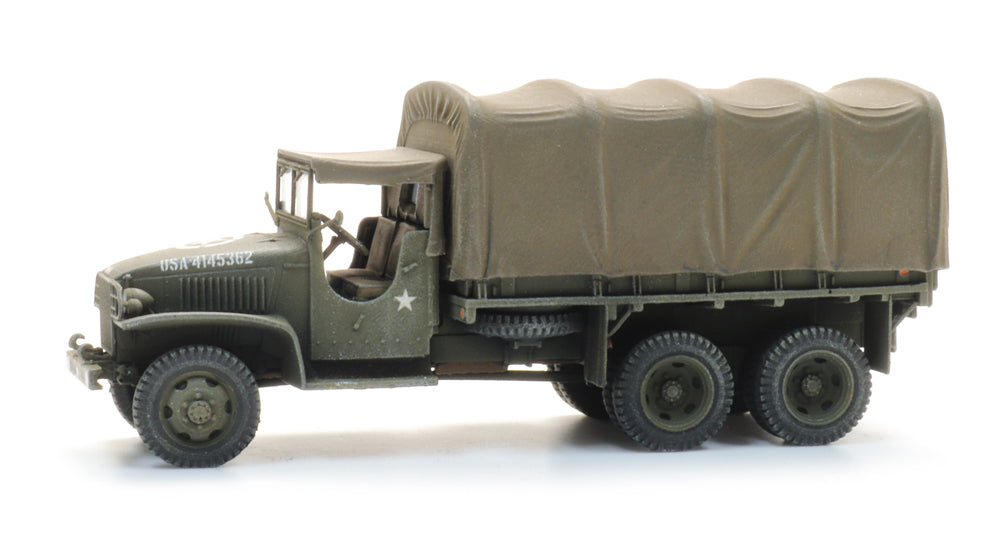 Artitec US GMC CCKW-353 Cargo Truck with Canvas Cover 1:87 HO Scale Model