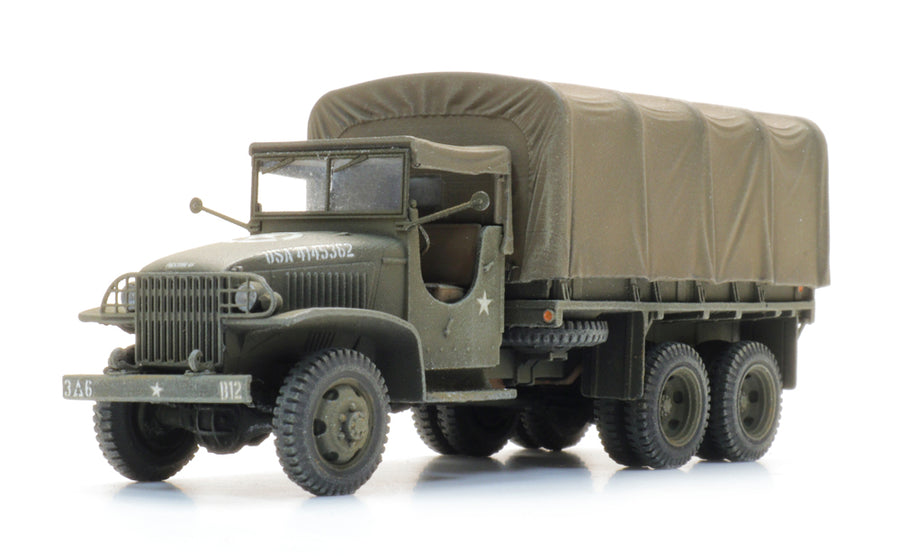 Artitec US GMC CCKW-353 Cargo Truck with Canvas Cover 1:87 HO Scale Model