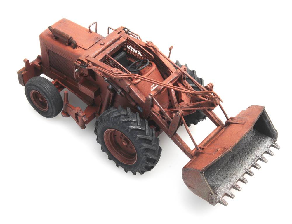 Artitec 387.379 Bischoff Polytrac wheel loader with shovel in orange – 1:87 HO scale
