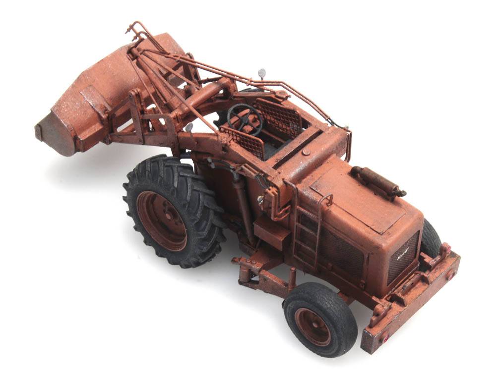 Artitec 387.379 Bischoff Polytrac wheel loader with shovel in orange – 1:87 HO scale