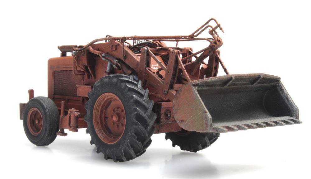 Artitec 387.379 Bischoff Polytrac wheel loader with shovel in orange – 1:87 HO scale