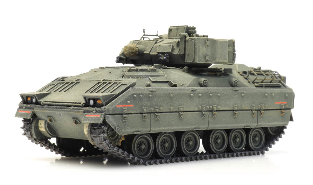 Artitec 6870264 US M2 IFV Bradley Forest Green Train Load 1:87 HO Scale Model