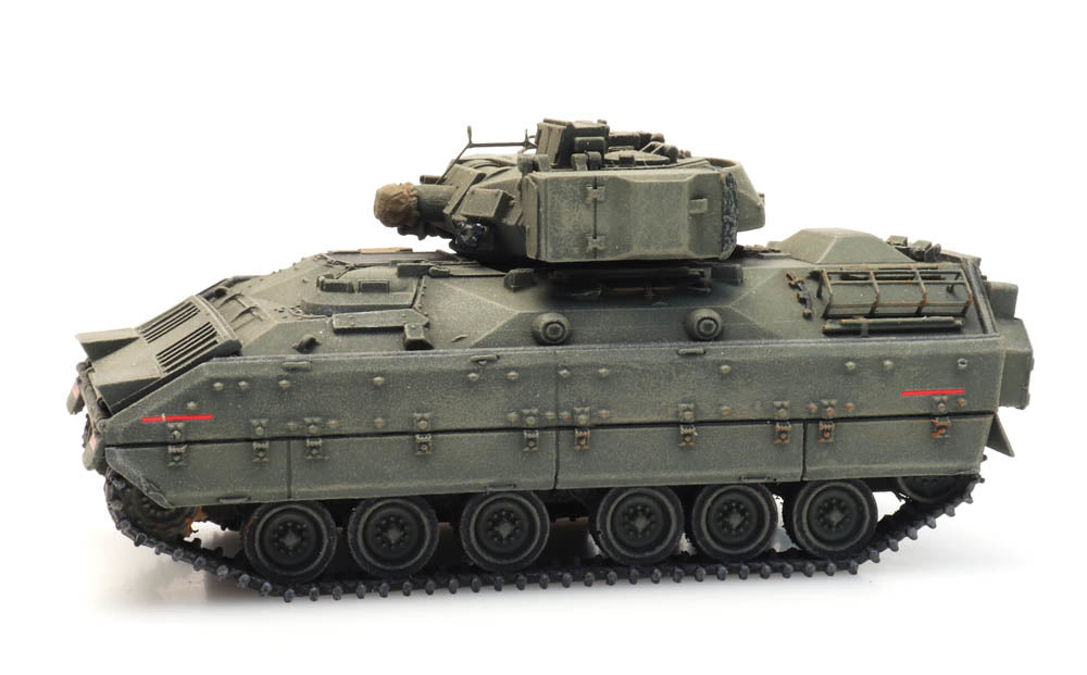 Artitec 6870264 US M2 IFV Bradley Forest Green Train Load 1:87 HO Scale Model