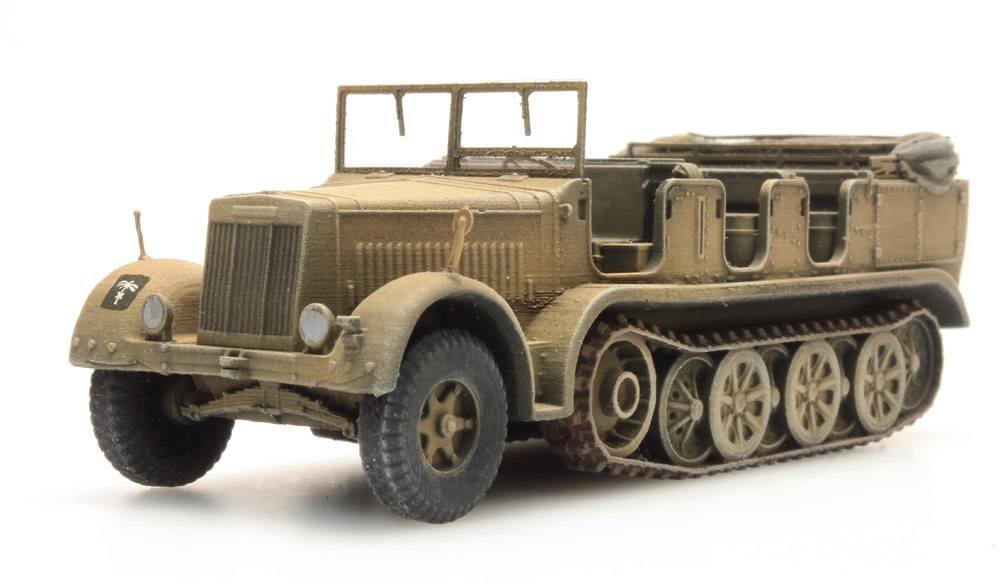 Artitec 6870066 German Sd.Kfz. 7 8t Afrikakorps half-track in desert yellow – 1:87 HO scale