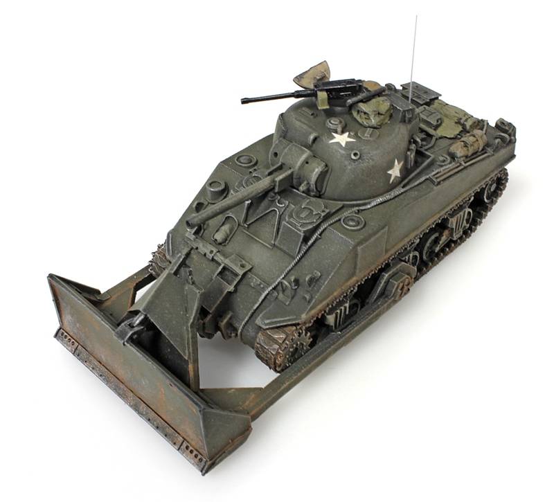 Artitec US UK Sherman M4 Dozer 387.116 Ready-Made 1:87 HO Scale Model