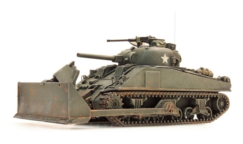 Artitec US UK Sherman M4 Dozer 387.116 Ready-Made 1:87 HO Scale Model