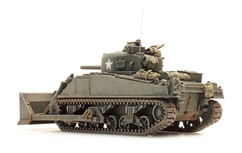 Artitec US UK Sherman M4 Dozer 387.116 Ready-Made 1:87 HO Scale Model